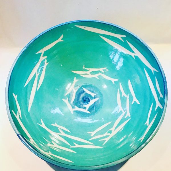 Large green fish bowl - Image 2